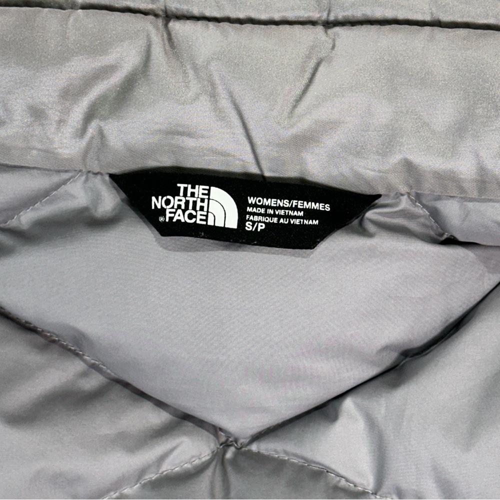 The North Face Puffer Jacket 550 Fill Chevron Down Grey S - Picture 12 of 13